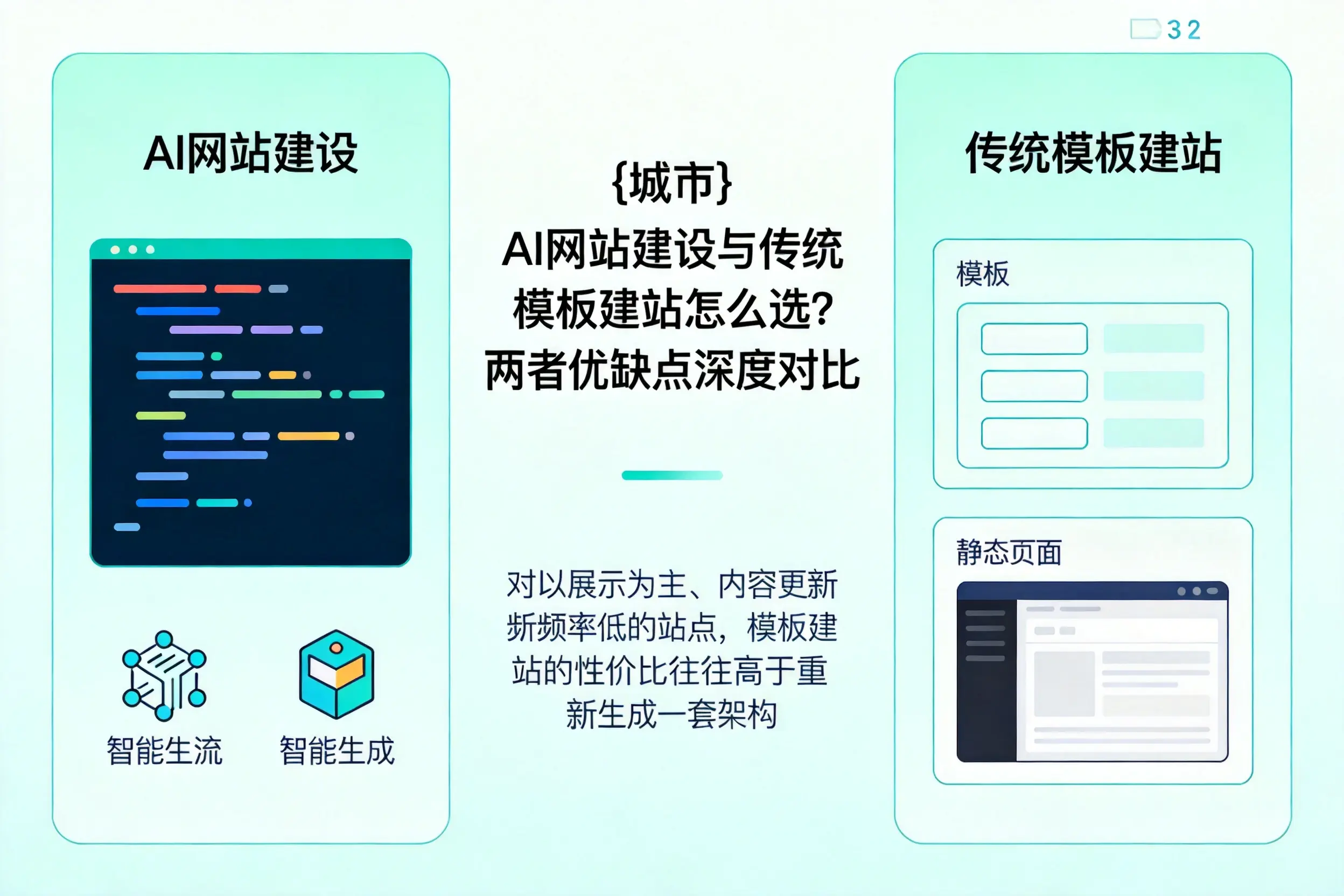 济源AI网站建设与传统模板建站怎么选？两者优缺点深度对比