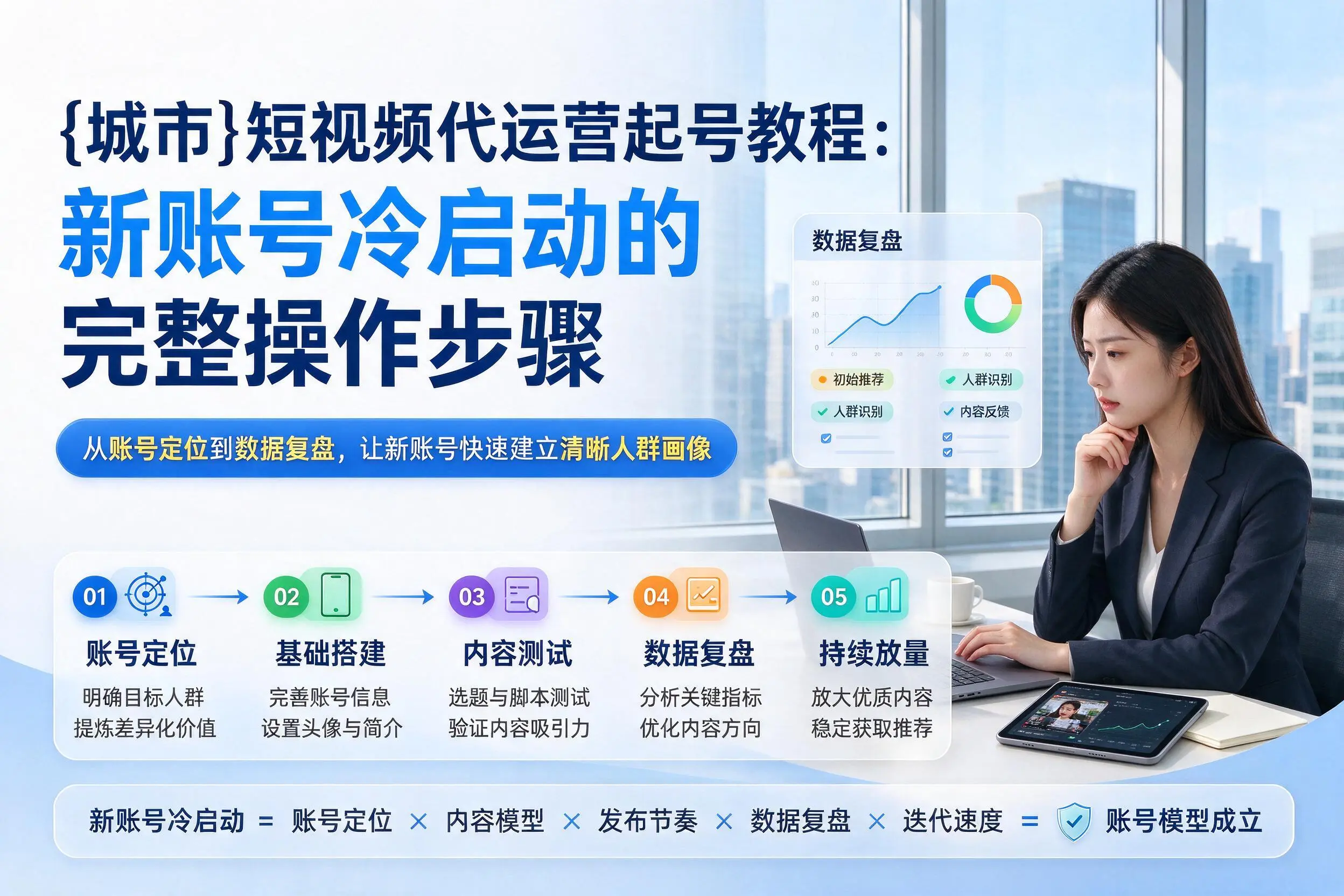 济源短视频代运营起号教程:新账号冷启动的完整操作步骤