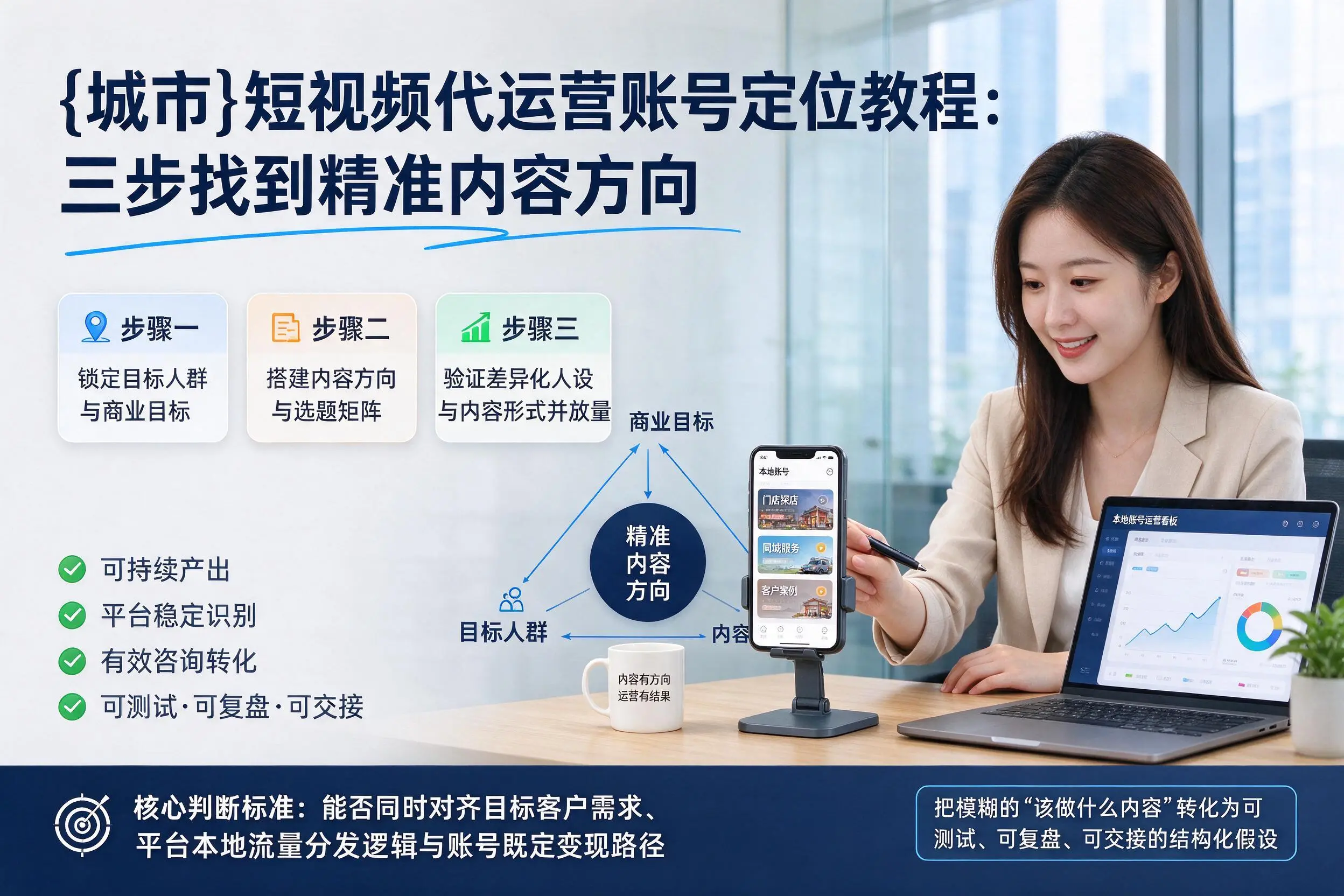 济源短视频代运营账号定位教程：三步找到精准内容方向