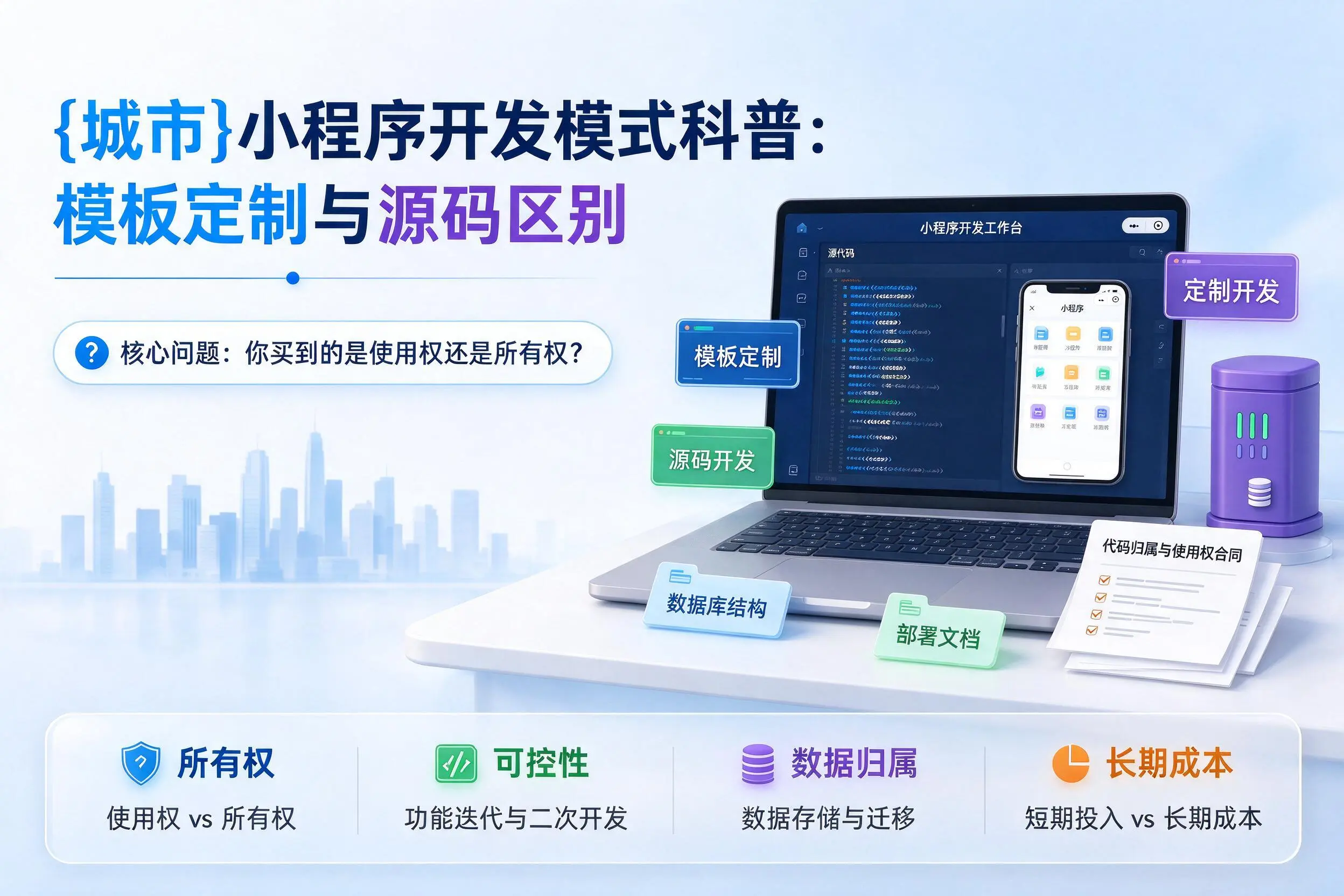 济源小程序开发模式科普:模板定制与源码区别