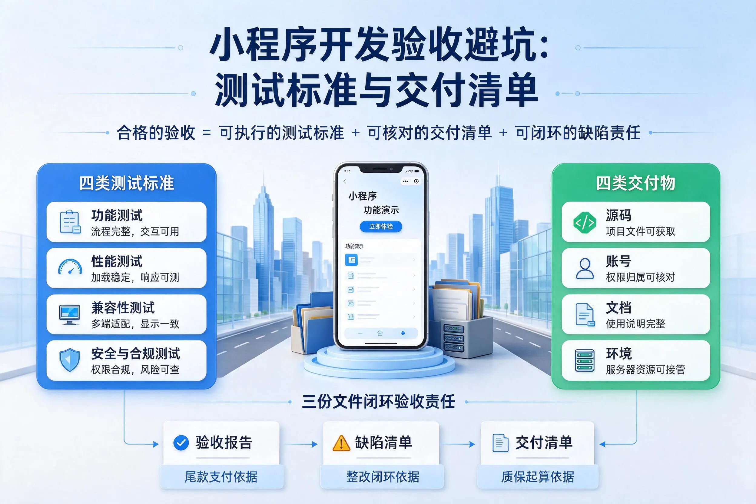 济源小程序开发验收避坑:测试标准与交付清单