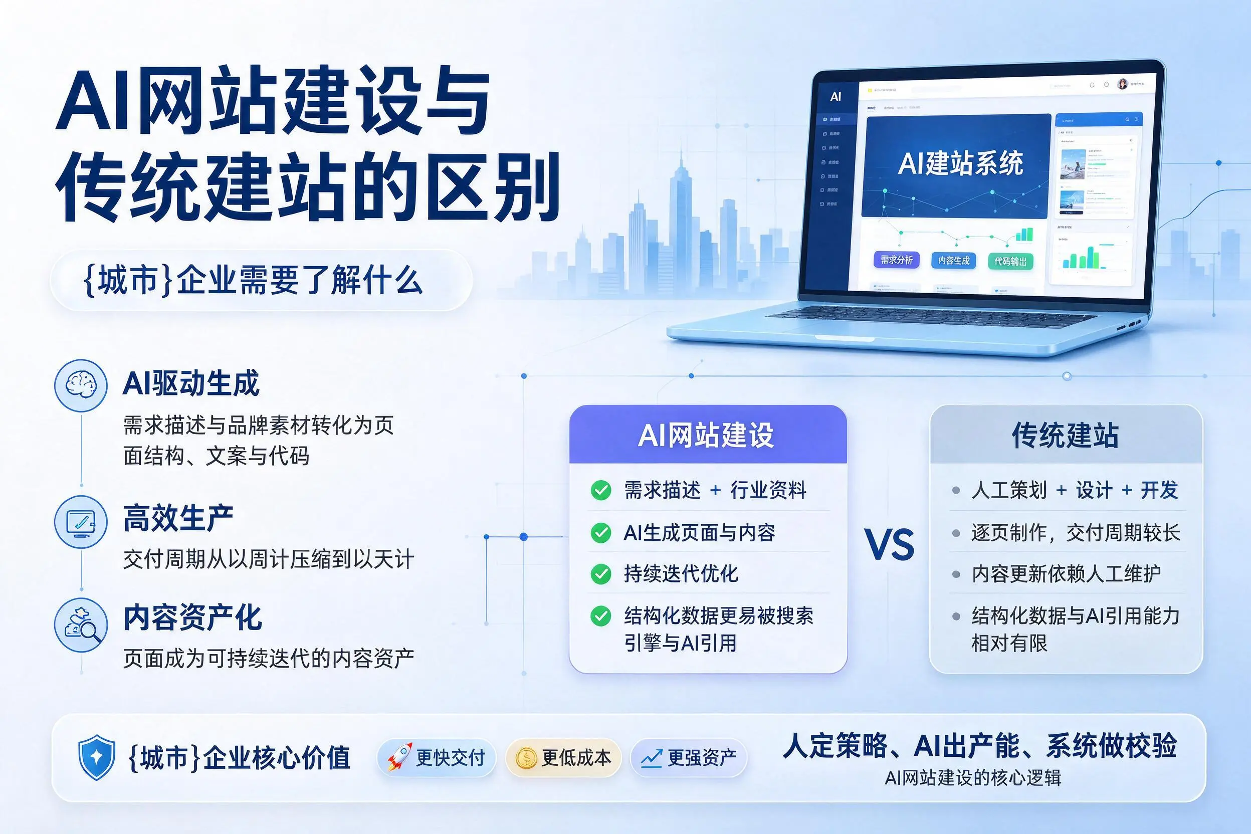 AI网站建设与传统建站的区别，济源企业需要了解什么