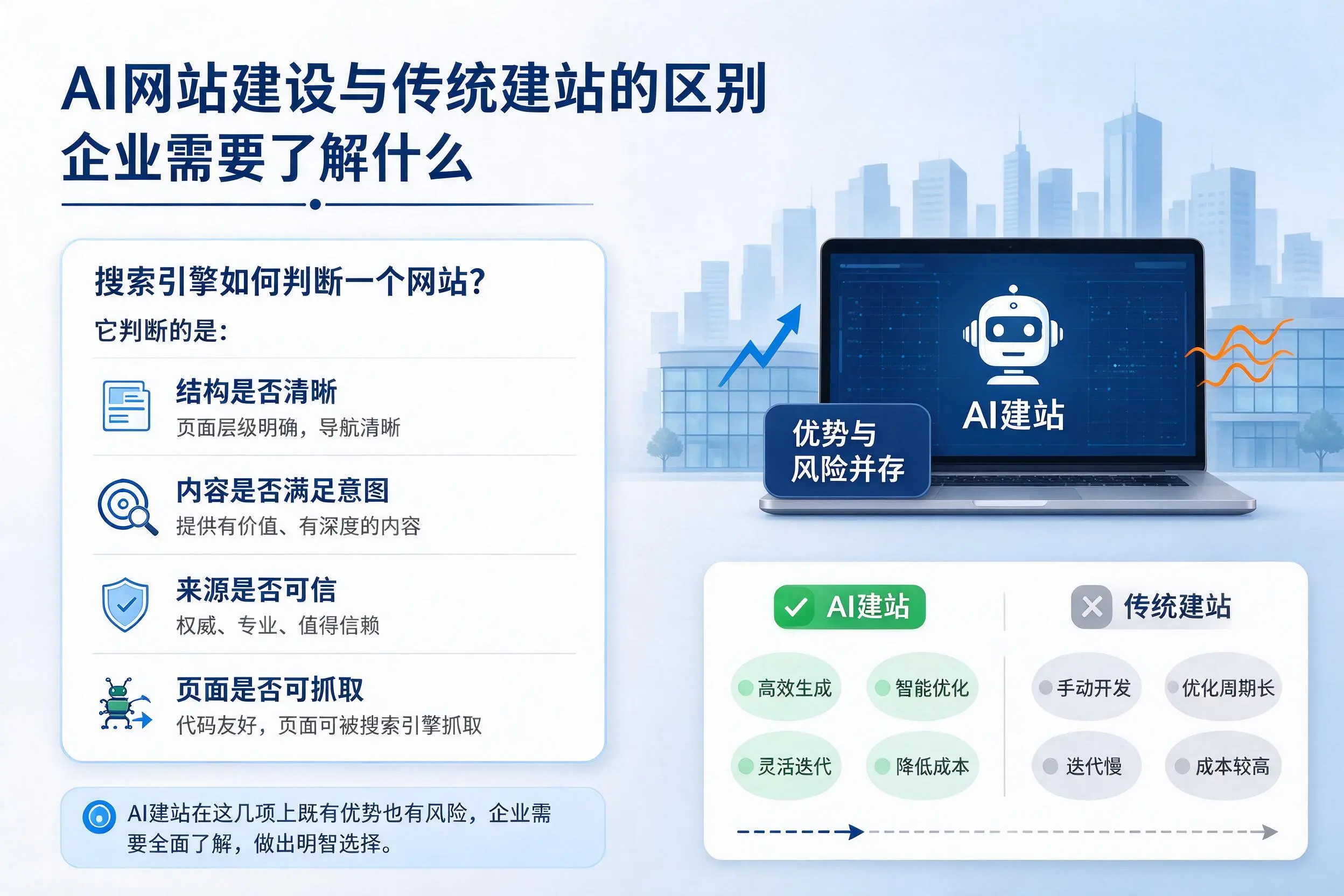 AI网站建设与传统建站的区别，济源企业需要了解什么