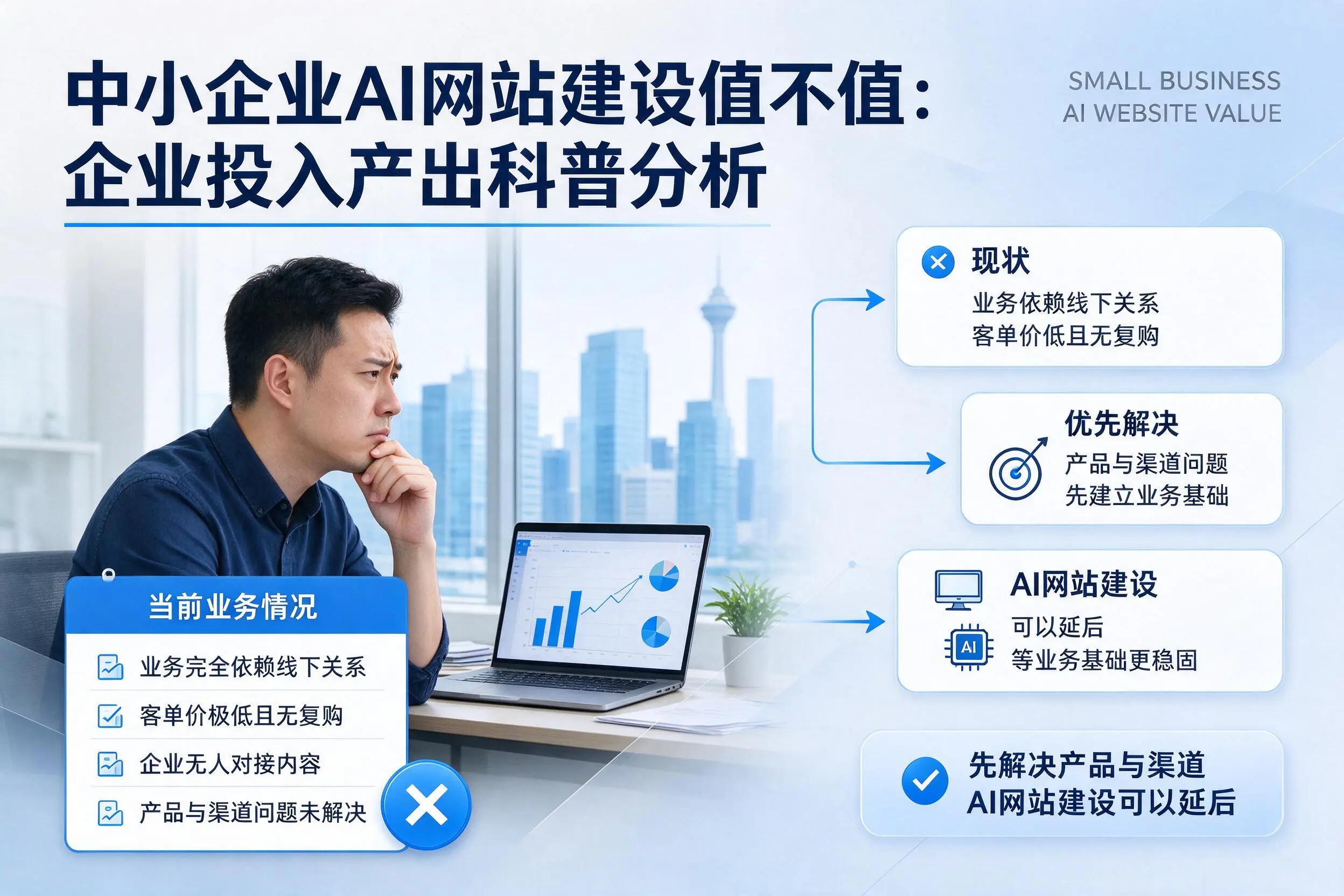 中小企业AI网站建设值不值：济源企业投入产出科普分析