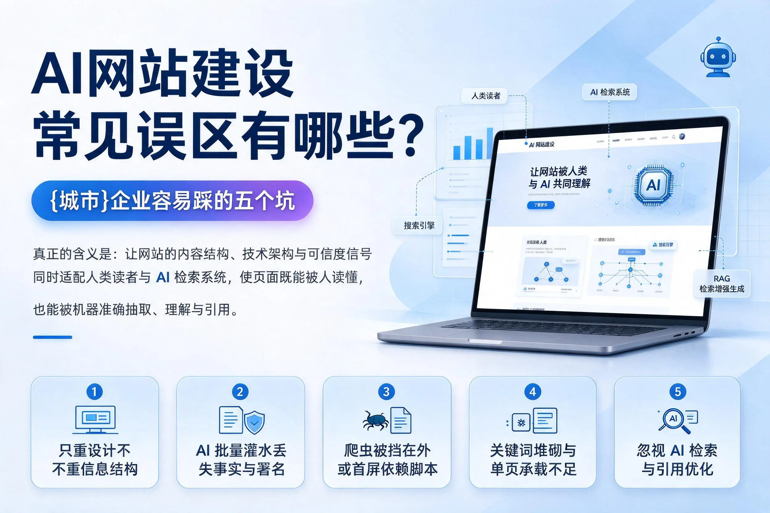 AI网站建设常见误区有哪些？济源企业容易踩的五个坑