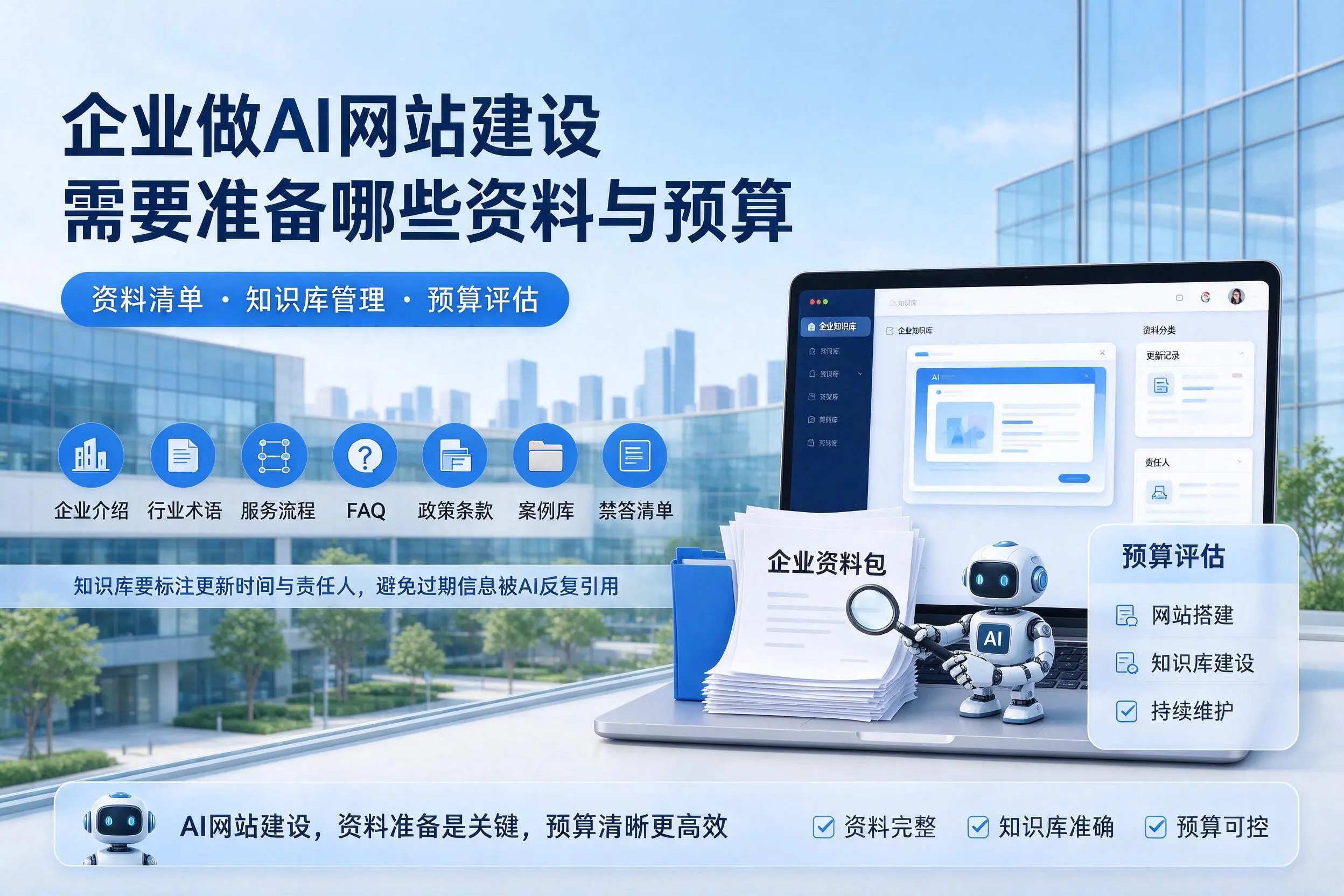 济源企业做AI网站建设需要准备哪些资料与预算