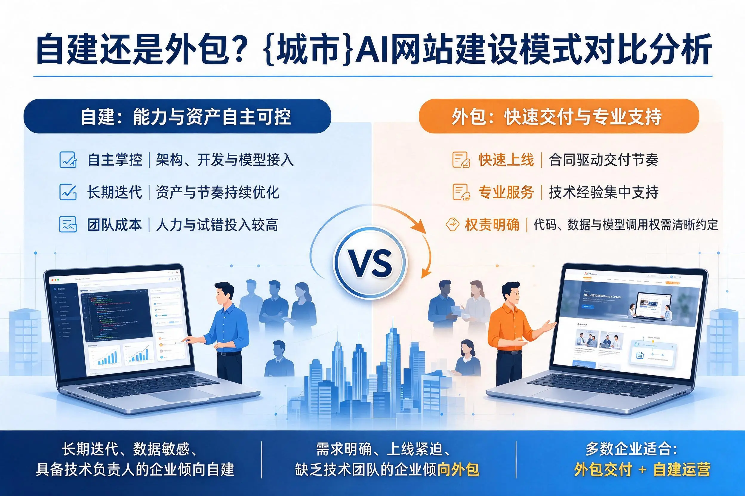 自建还是外包？济源AI网站建设模式对比分析