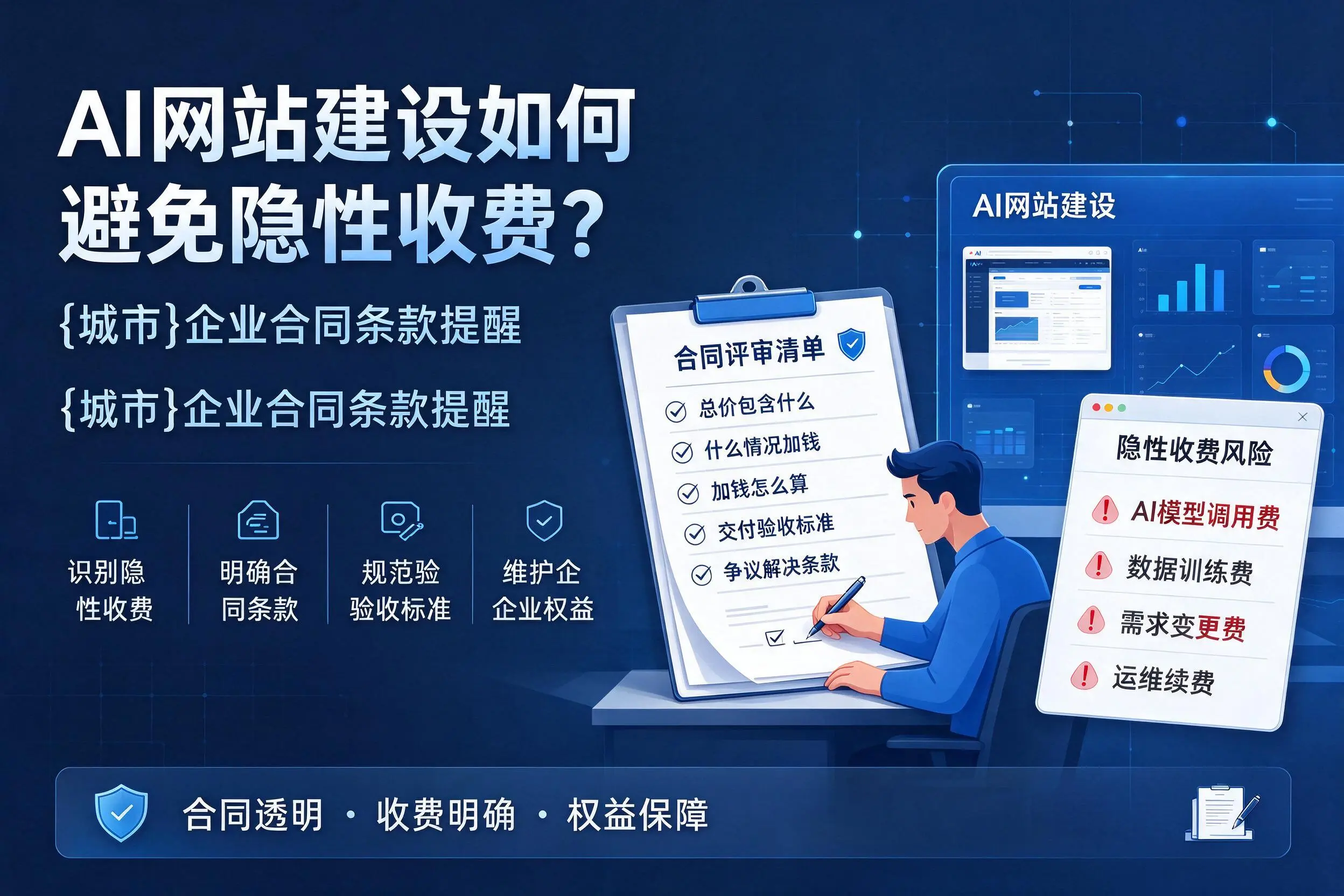 AI网站建设如何避免隐性收费？济源企业合同条款提醒