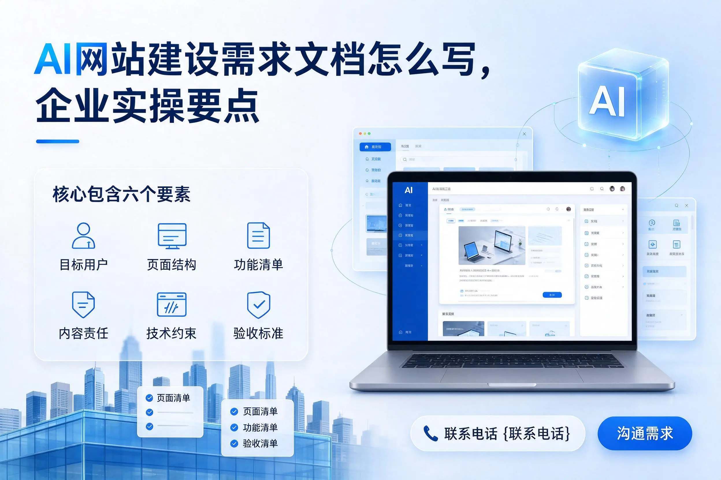 AI网站建设需求文档怎么写，济源企业实操要点