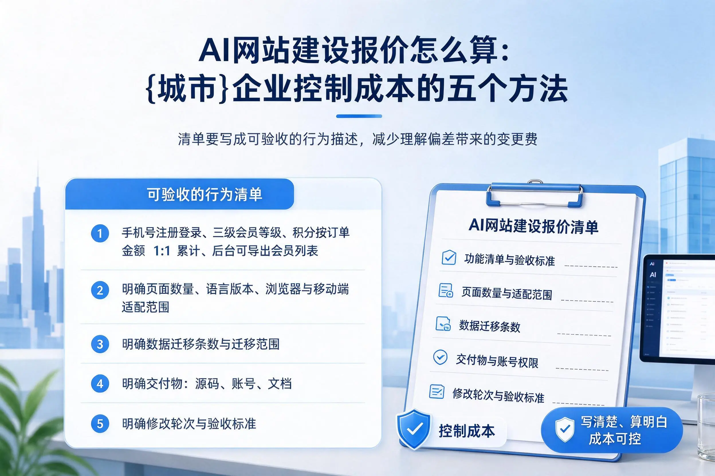 AI网站建设报价怎么算:济源企业控制成本的五个方法